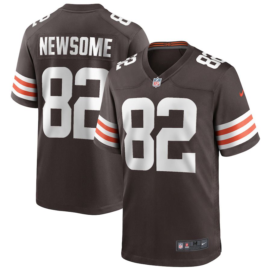 Cheap Men Cleveland Browns 82 Ozzie Newsome Nike Brown Game Retired Player NFL Jersey
